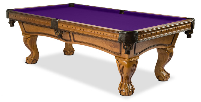 Pinnacle Walnut finish solid wood pool table offers Aristocratic style that  is sure to please