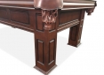 Close Up Details of Frontenac Walnut Pool Table