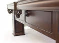 Close Up Details of Frontenac Walnut Pool Table