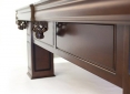 Close Up Details of Frontenac Walnut Pool Table