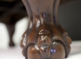 Close Up Details of Pinnacle Walnut Pool Table