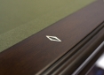 Close Up Details of Majestic Walnut Pool Table