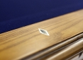 Close Up Details of Pinnacle Oak Pool Table