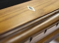 Close Up Details of Pinnacle Oak Pool Table